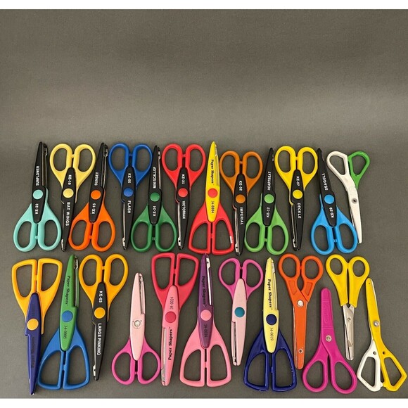 EK Success Paper Shapers Photo Kraft Edgers Craft Scissors Assortment Lot of 24 - Picture 4 of 6